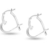 925 Sterling Silver Love Heart Click-Top Hoop Earrings for Women