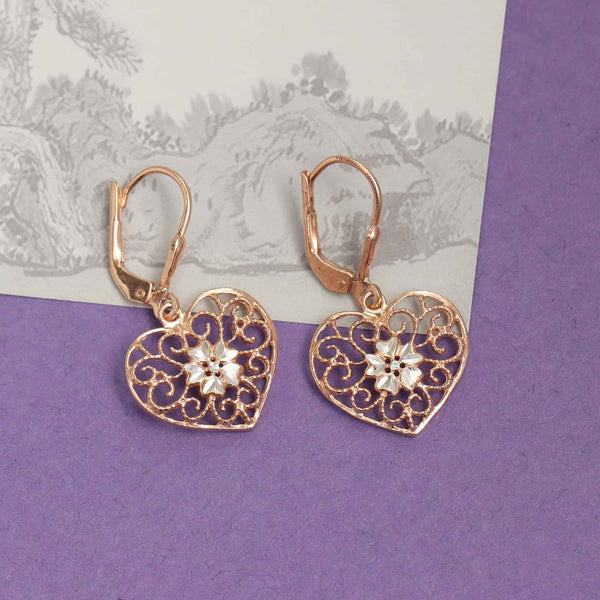 LeCalla Buy 925 Sterling Silver Rose Gold Heart Turkish Tear