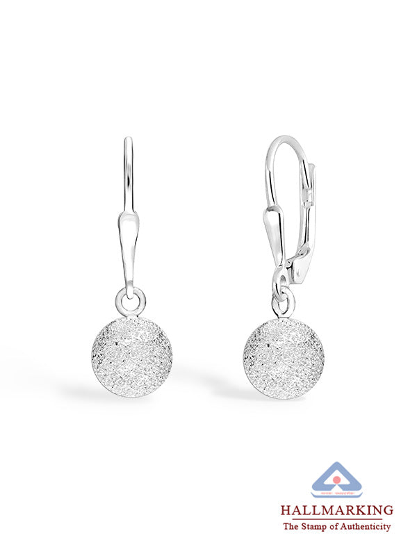 Lightweight Ball Drop Leverback Earrings 8mm