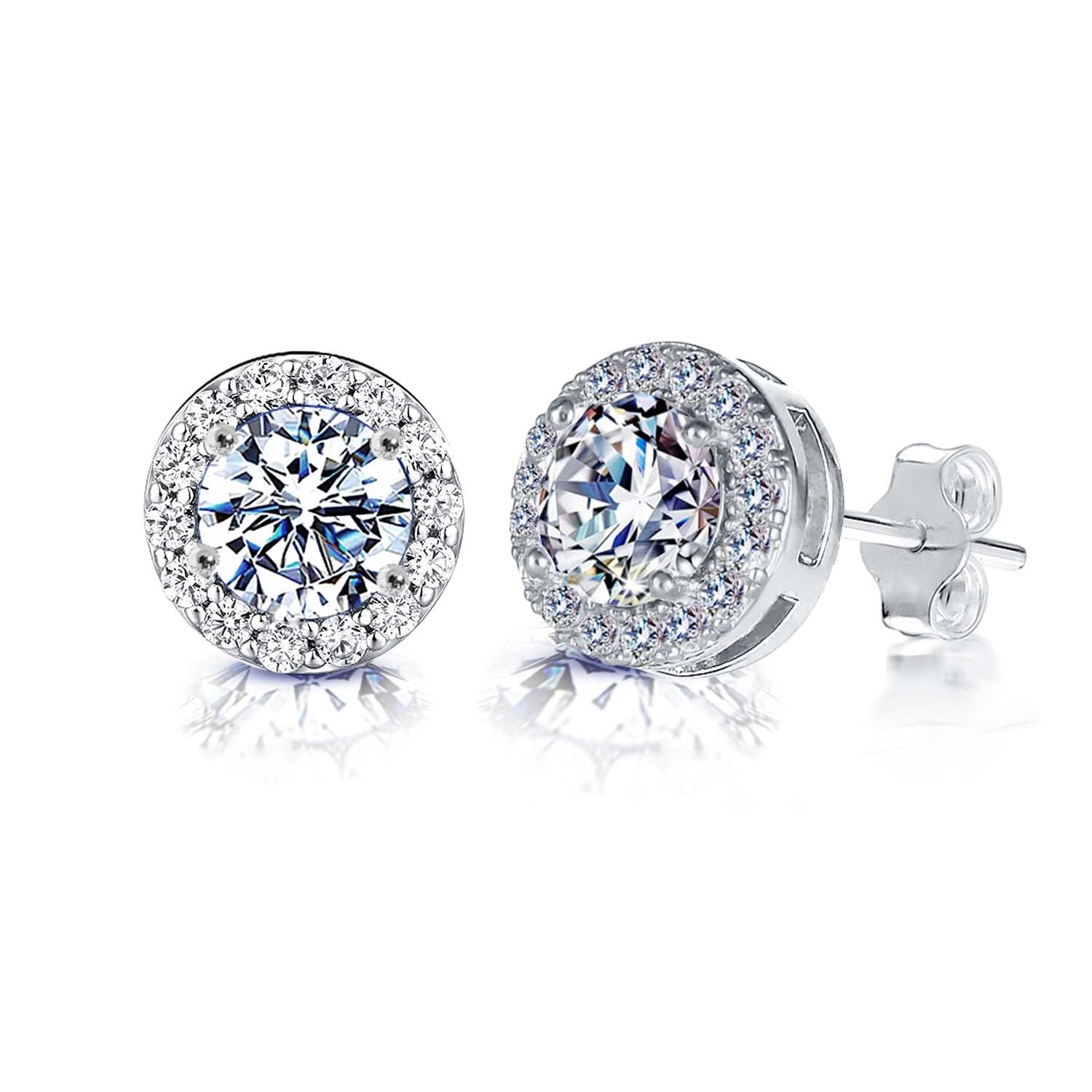 Silver Polished Stud Earrings