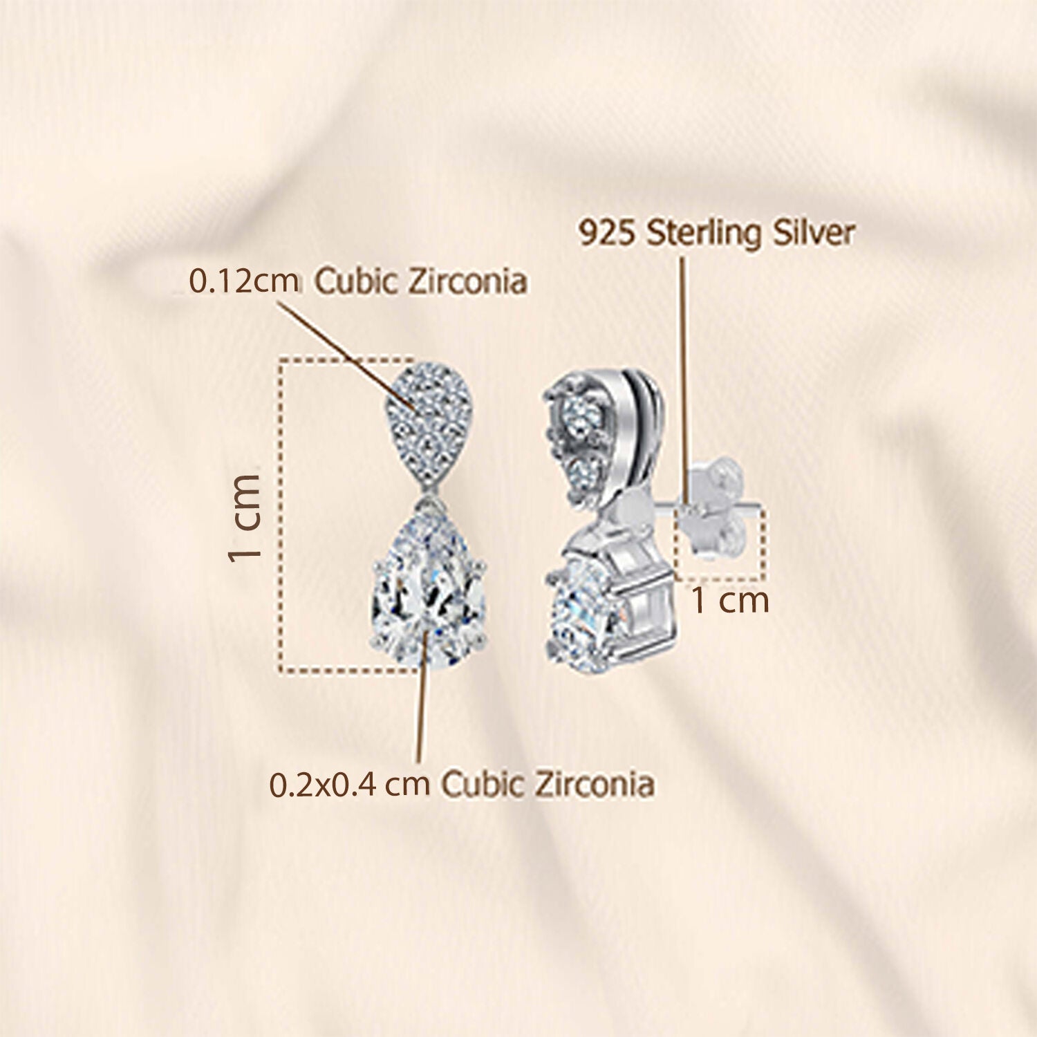 925 Sterling Silver Halo CZ Diamond like Brilliance Sparkling Pearl Shape Ear Stud Earrings for Women
