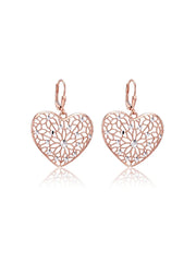 Rose Gold Lever Back Earrings