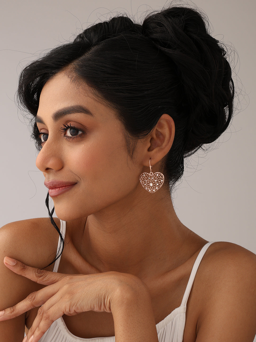 Rose Gold Lever Back Earrings