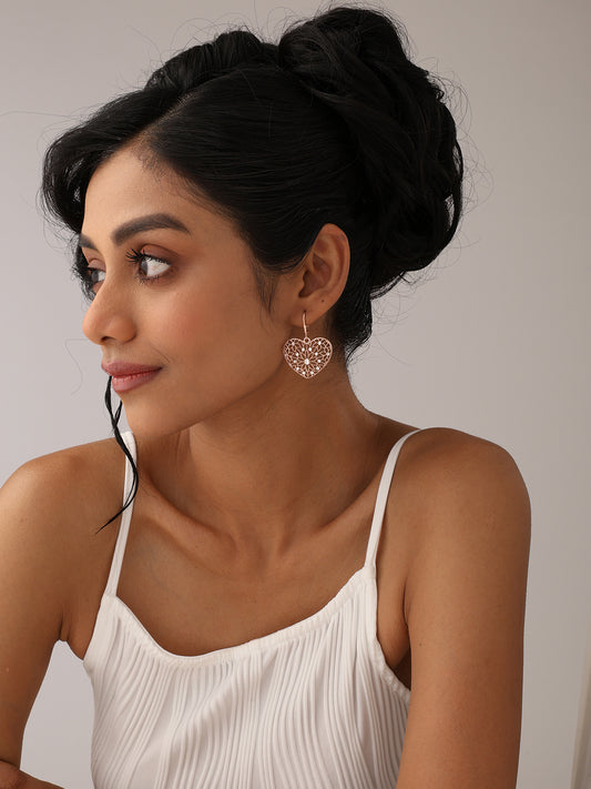 Rose Gold Lever Back Earrings