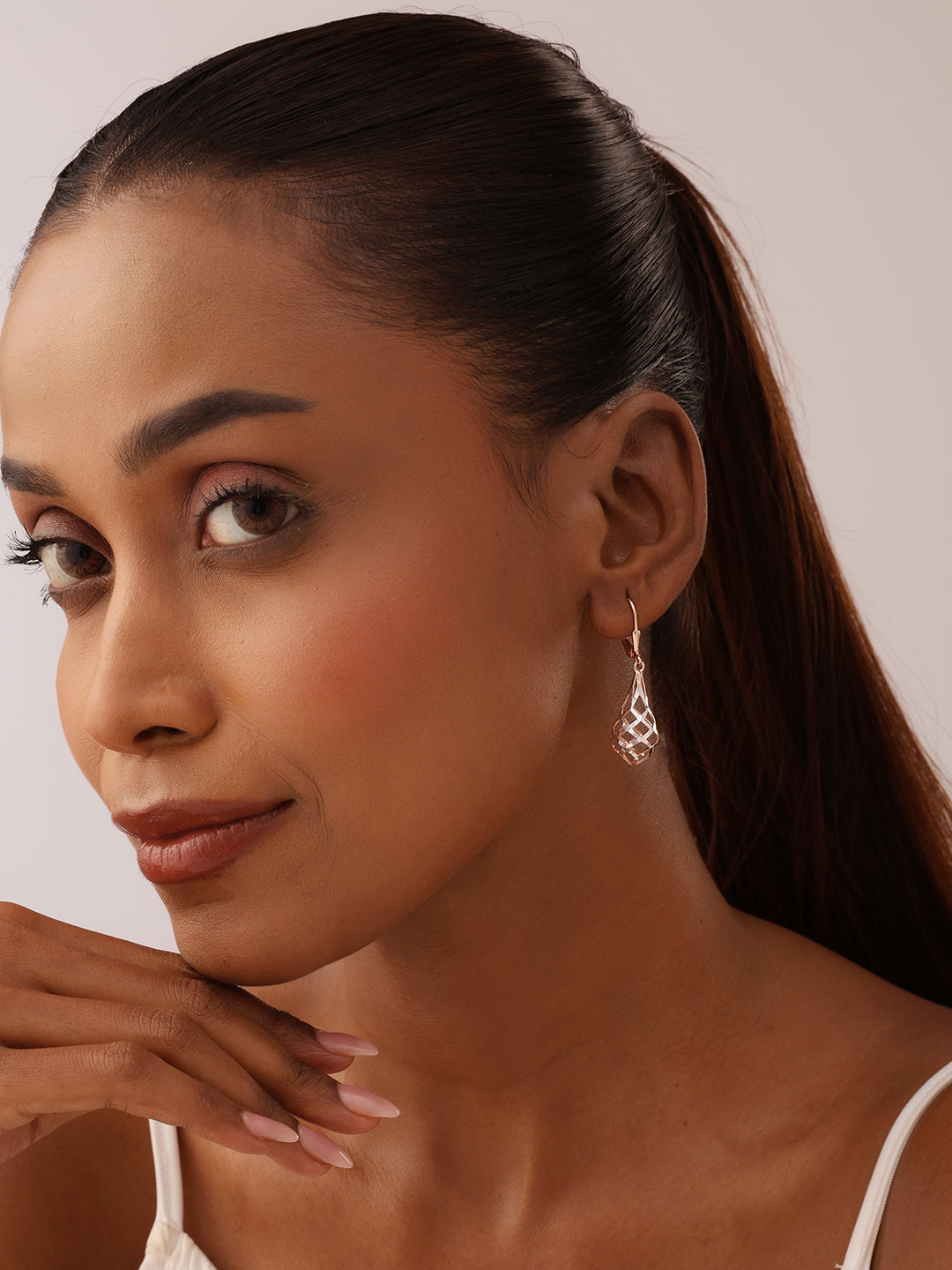 Rose Gold Drop Earrings
