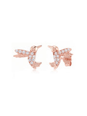 Hummingbird CZ Stud Earrings