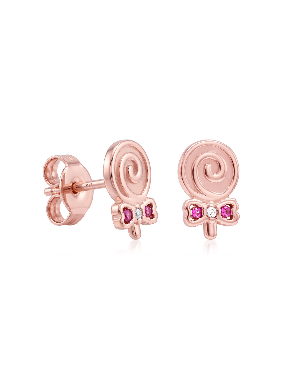 Rose Gold Spiral Kids’ Stud Earrings