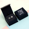 925 Sterling Silver Rope Border Engraved Square Shape Cufflinks with Raksha Bandhan Gift Box For Brother