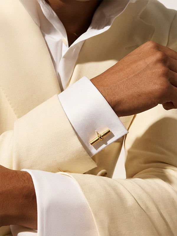 925 Sterling Silver T-Bar Cufflinks for Men