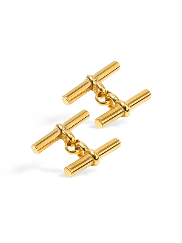 Gold T-Bar Cufflinks