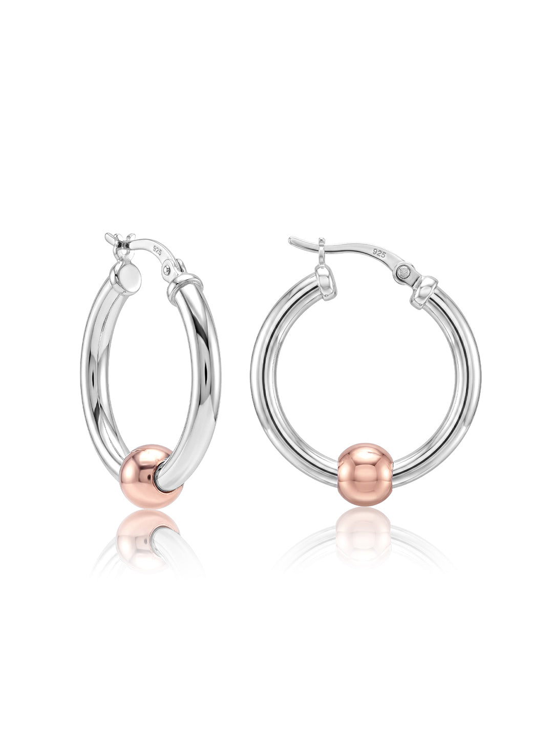 Aurelia Two-Tone Beaded Hoops