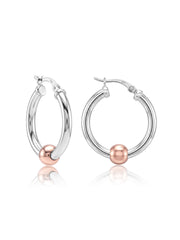 Aurelia Two-Tone Beaded Hoops