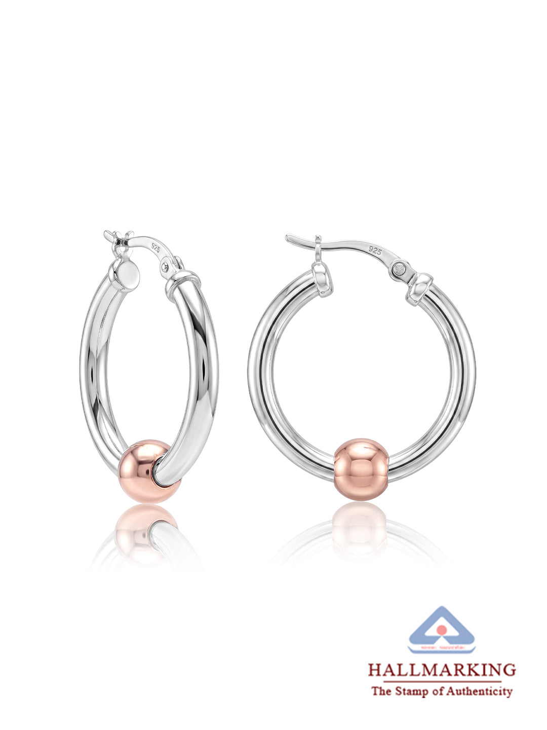 Aurelia Two-Tone Beaded Hoops