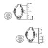 925 Sterling Silver Bali Hoop Click-Top Earrings for Women