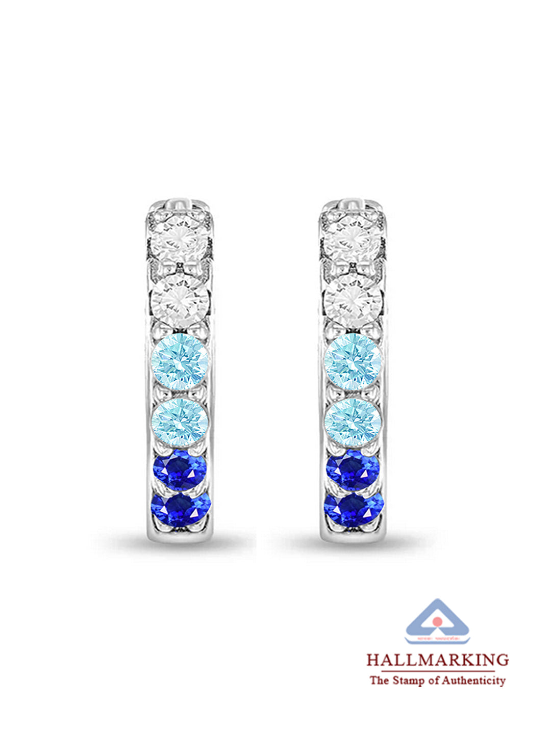 Rhodium CZ Extra Small Huggie Hoops for Kids