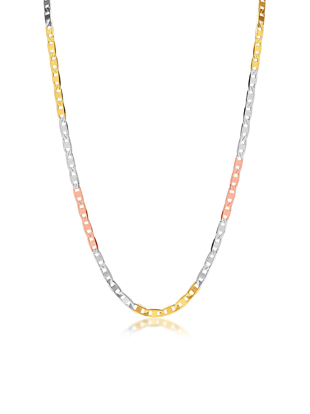 Italian Tricolor Mariner Link Chain