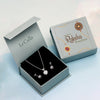 925 Sterling Silver CZ Heart Shape Pendant Necklace and Stud Earrings with Raksha Bandhan Gift Box For Sister