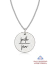 Faith Over Fear Message Necklace