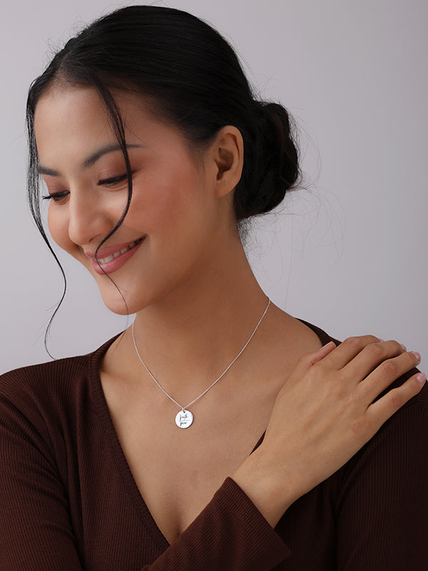 Faith Over Fear Message Necklace