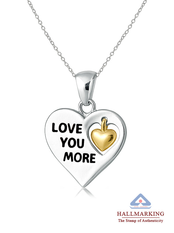 Eternal Embrace Two-Tone Heart Necklace