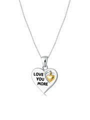 Eternal Embrace Two-Tone Heart Necklace
