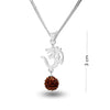 925 Sterling Silver Om Rudraksh Pendant Necklace for Men