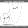 925 Sterling Silver Italian Adjustable Cable Chain Necklace for Women 61 CM