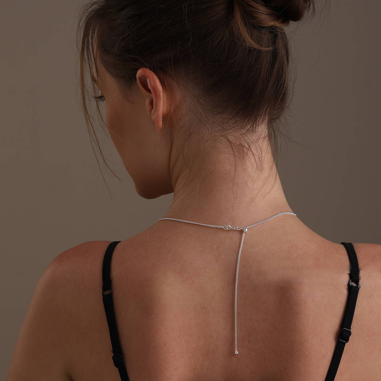 925 Sterling Silver Italian Adjustable Curb Chain Necklace for Women 61 CM