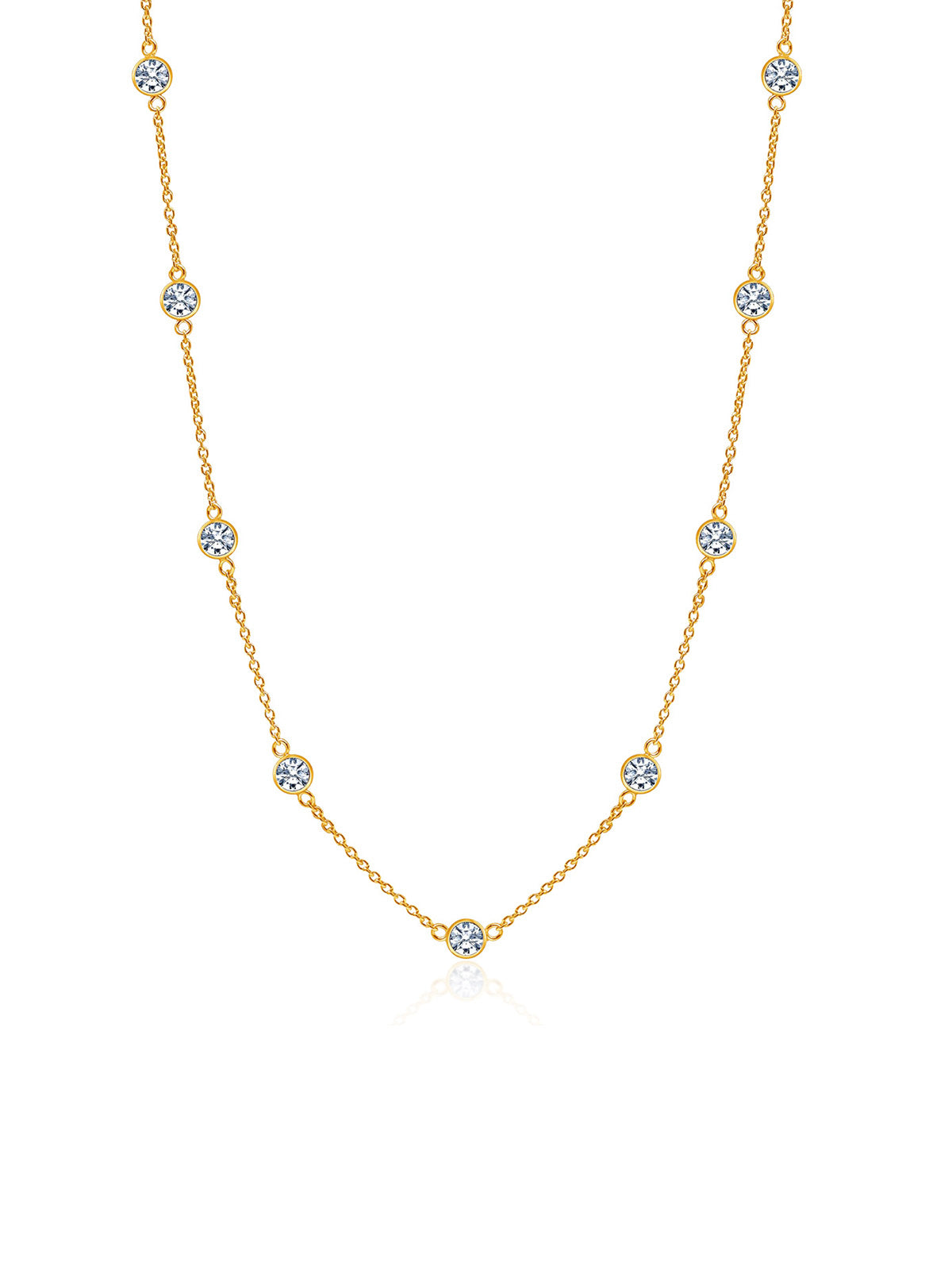 Flash Gold Station Necklace