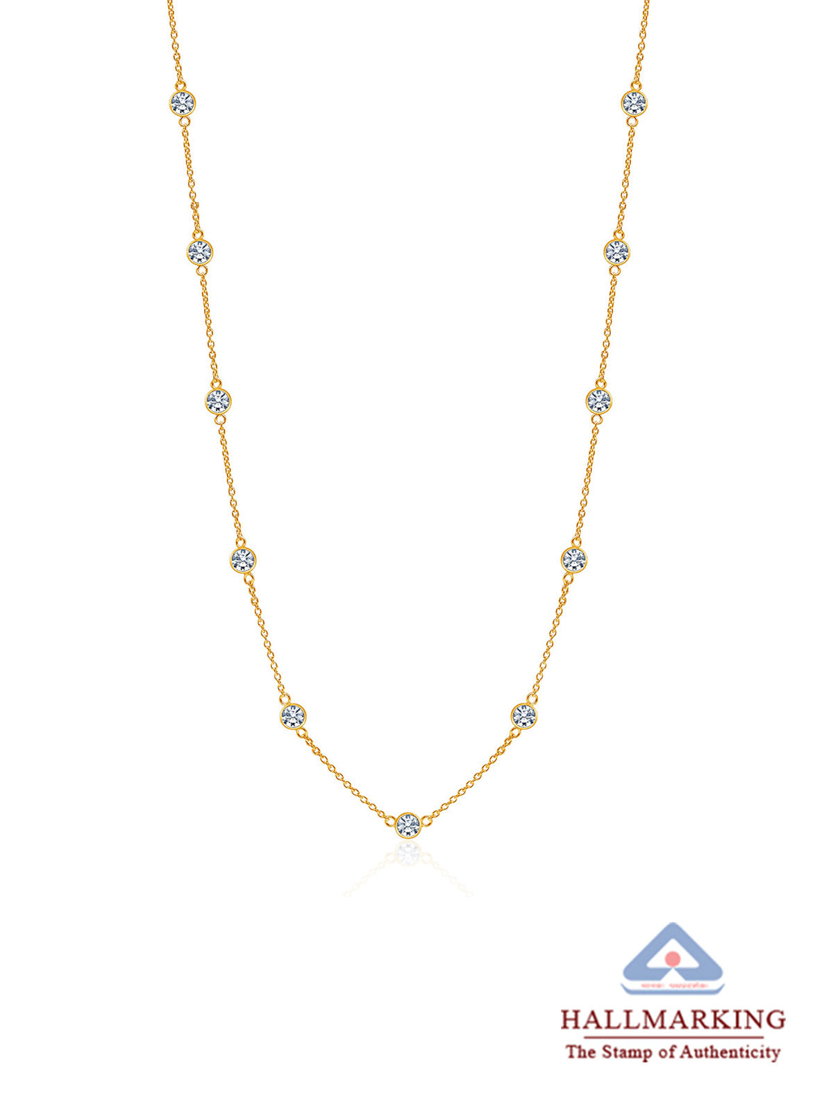 Flash Gold Station Necklace
