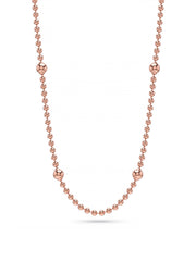 925 Sterling Silver Jewellery | 14K Rose Gold-Plated Luminosa Bead Necklace | acpl-ecom.myshopify.com