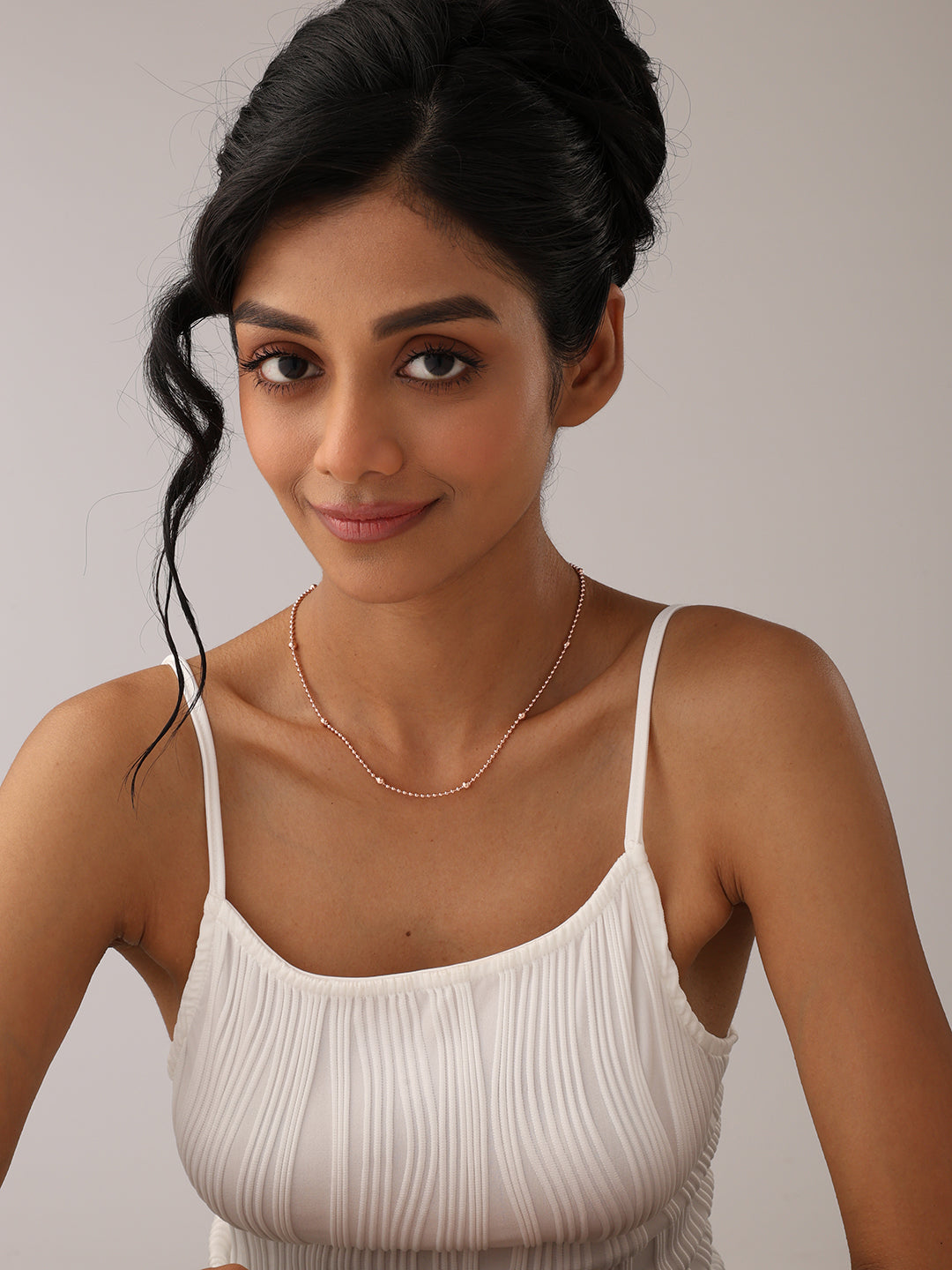 14K Rose Gold-Plated Luminosa Bead Necklace