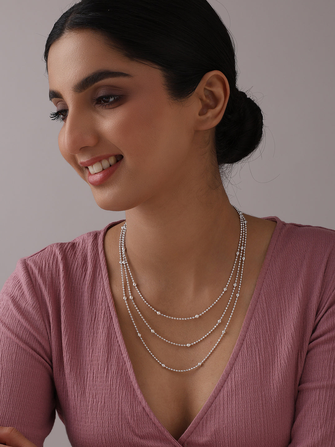 Italian Ball Bead Station Chain