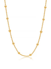 14K Gold-Plated Luminosa Bead Necklace
