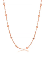 925 Sterling Silver Jewellery | 14K Rose Gold-Plated Luminosa Bead Necklace | acpl-ecom.myshopify.com