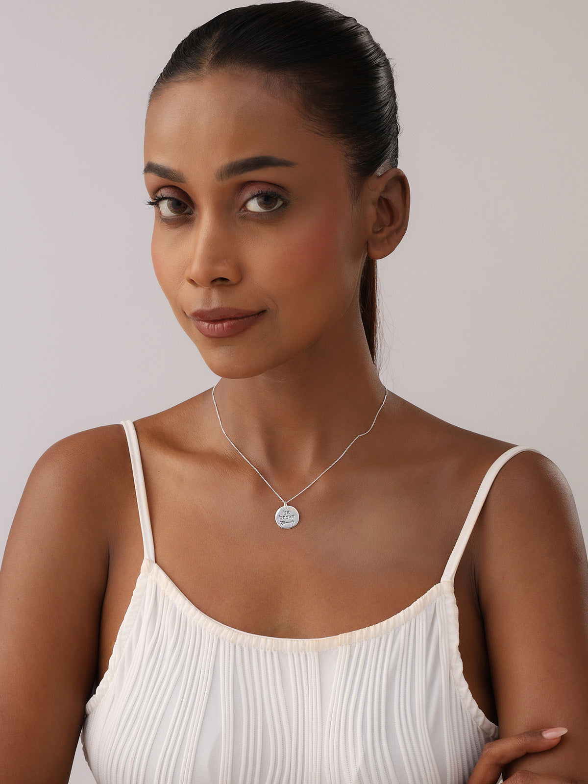 Dual Tone Charm Necklace