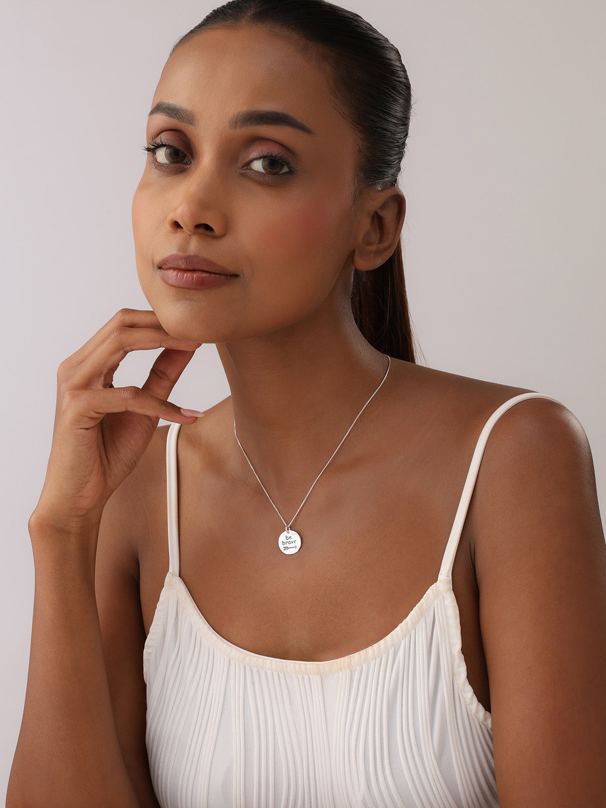 Dual Tone Charm Necklace