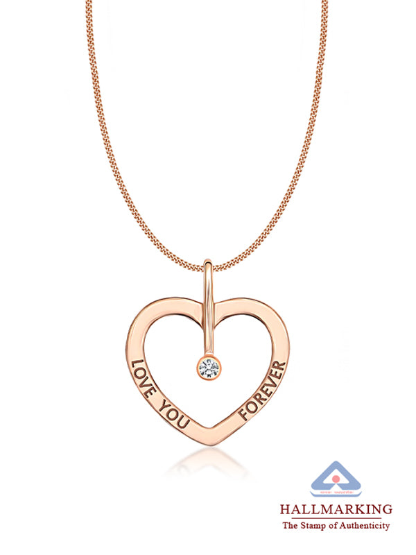 Rose Gold Love CZ Necklace