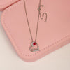 925 Sterling Silver Mom Love Heart Birthstone Pendant Necklace for Women