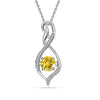 925 Sterling Silver Infinity Birthstone Pendant Necklace for Women