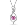 925 Sterling Silver Infinity Birthstone Pendant Necklace for Women