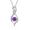 Valentines Day Gifts 925 Sterling Silver Infinity Birthstone Pendant Necklace for Women