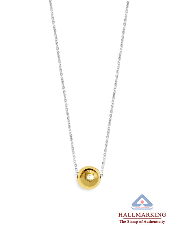 Golden Aura Ball Pendant Necklace