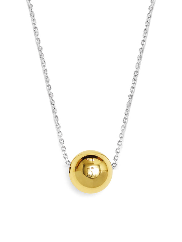 Golden Aura Ball Pendant Necklace