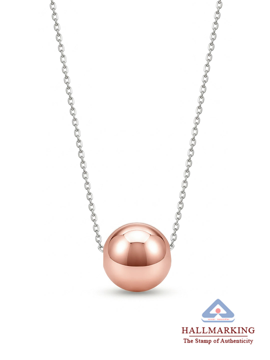 Blush Glow Rose Gold Ball Necklace