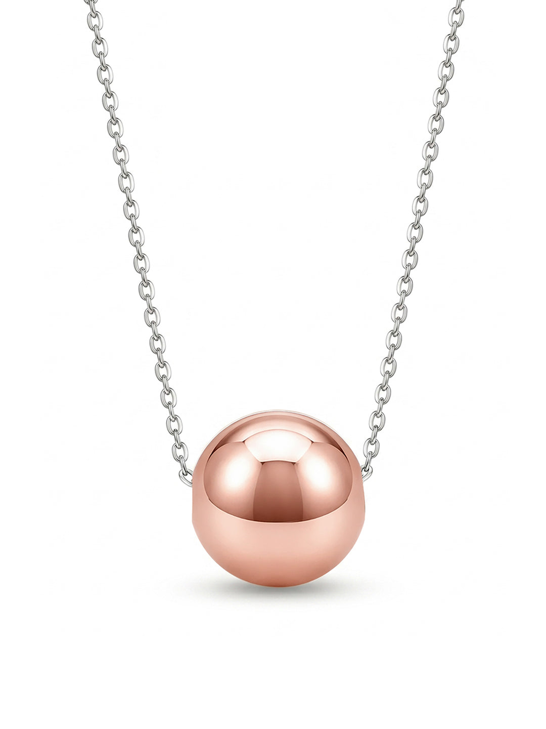 Blush Glow Rose Gold Ball Necklace