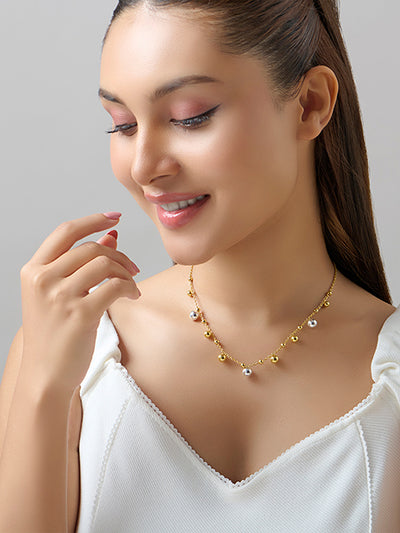 Golden Grace Ball Station Necklace