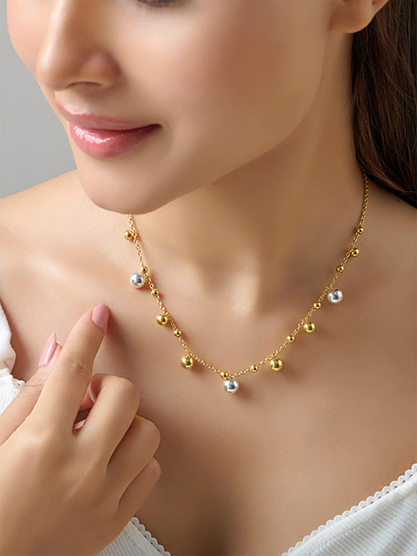 Golden Grace Ball Station Necklace
