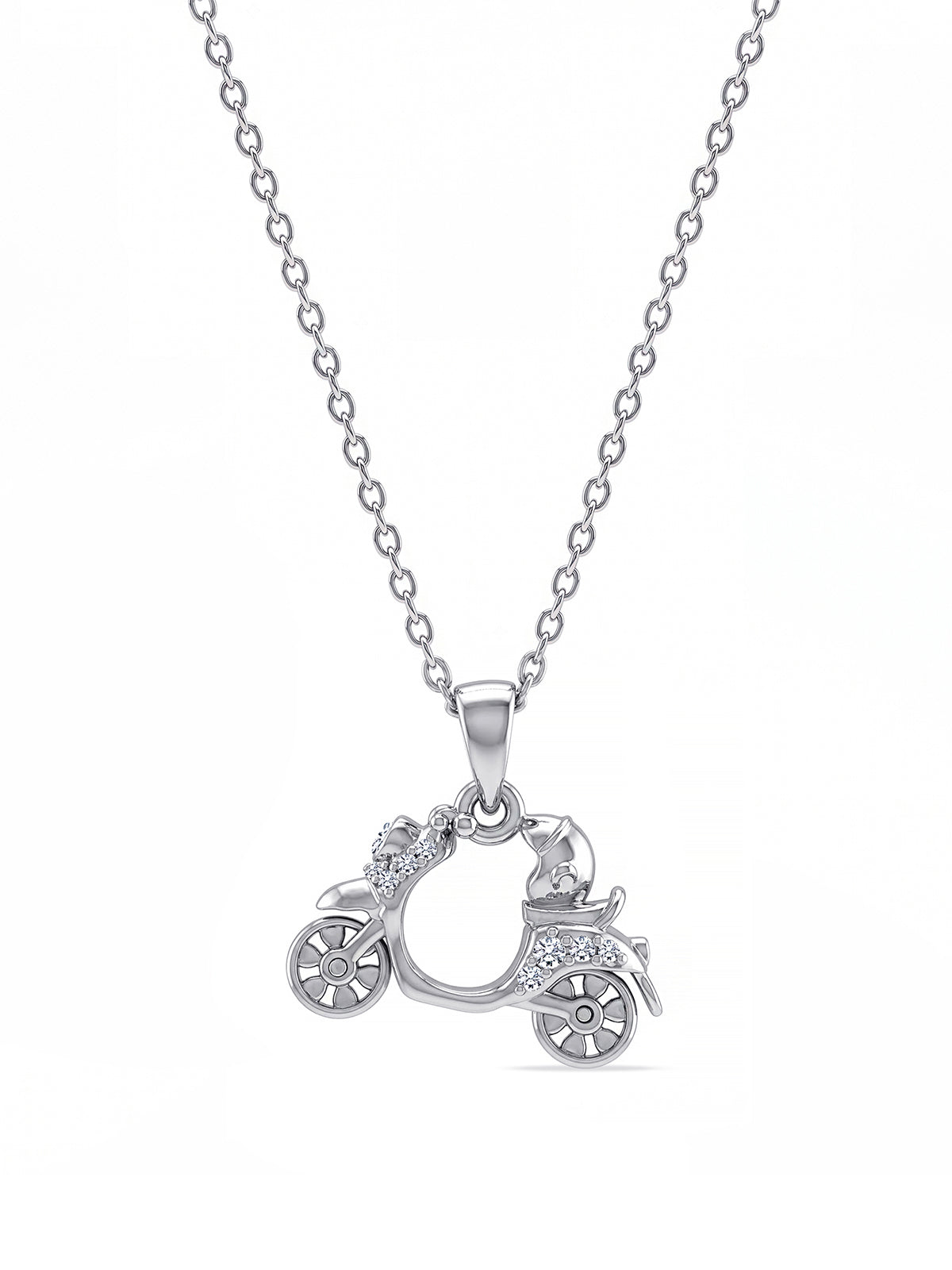 Scooter Charm Pendant Necklace