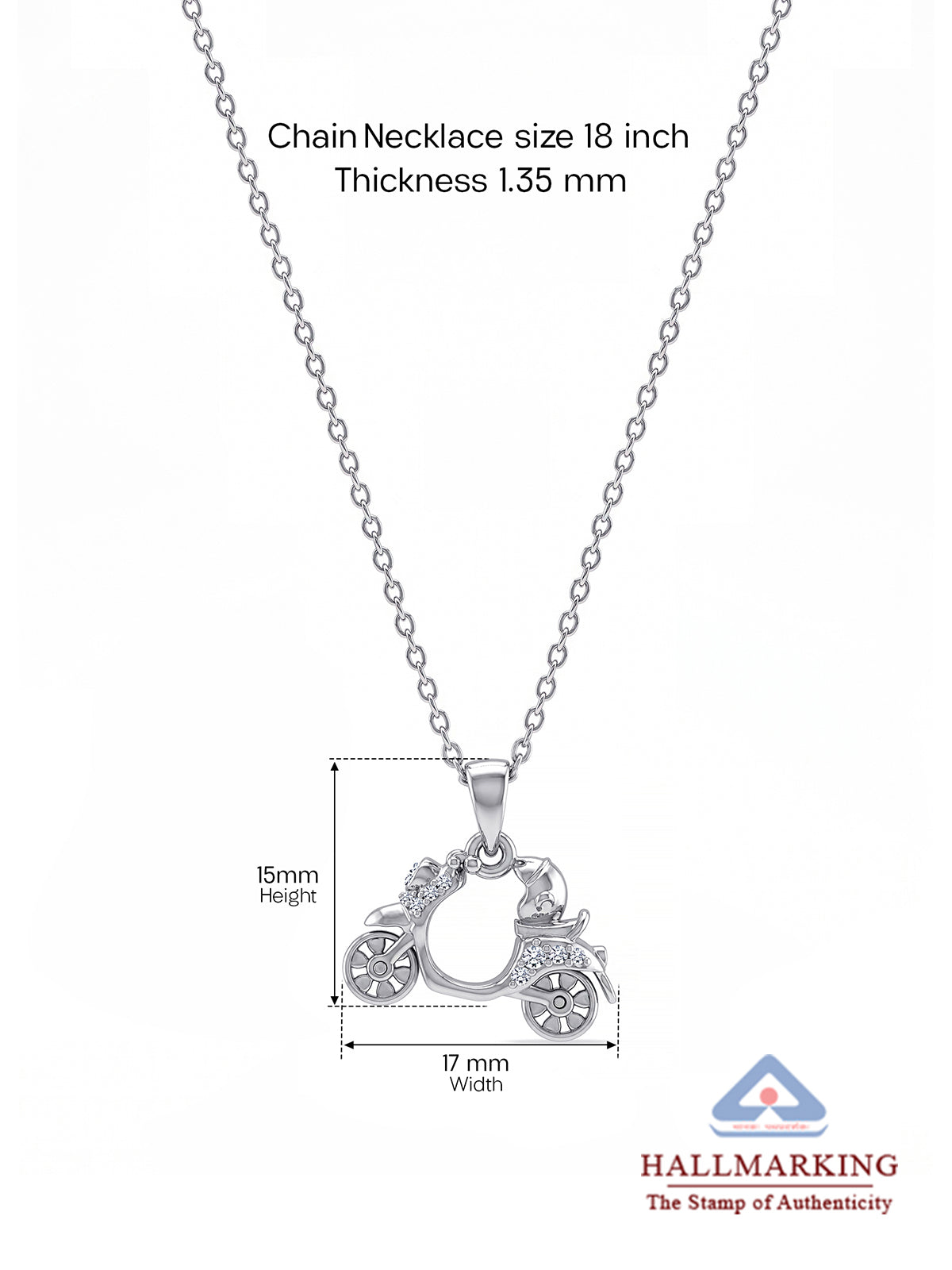 Scooter Charm Pendant Necklace